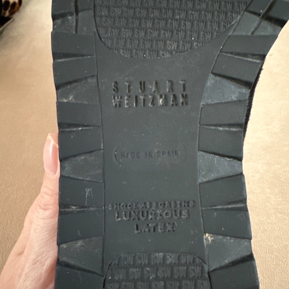 STUART WEITZMAN Leopard Print Suede Loafers - Picture 7 of 8